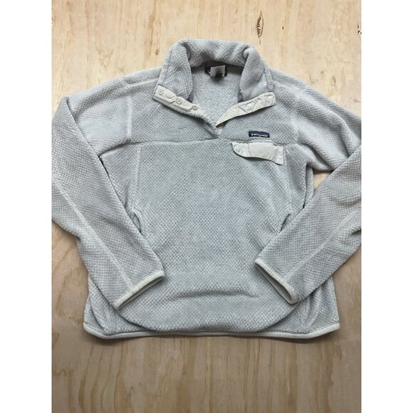 Patagonia Tops - Womens Patagonia Better Sweater Marsupial Gray Snap T Pullover Light Jacket Sz M